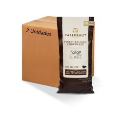 Caja chocolate amargo 70% 2 unidades de 10 kilogramos Marca Callebaut