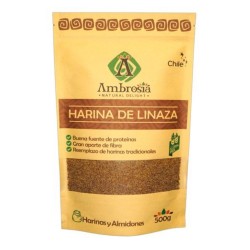 Harina de linaza 500 gramos Marca Ambrosia